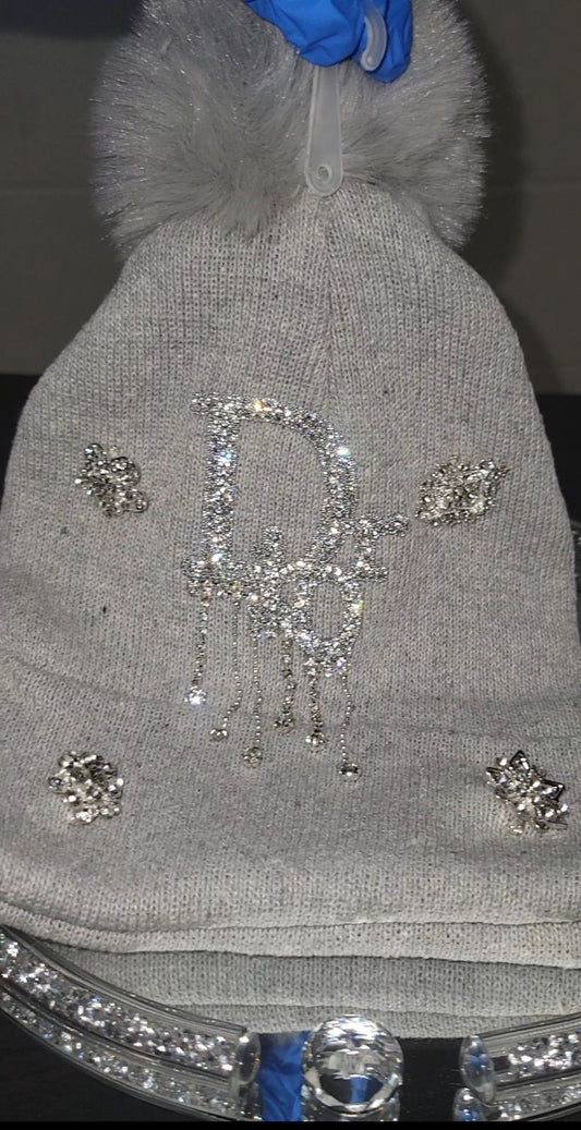 Luxury inspired bling puffball skully